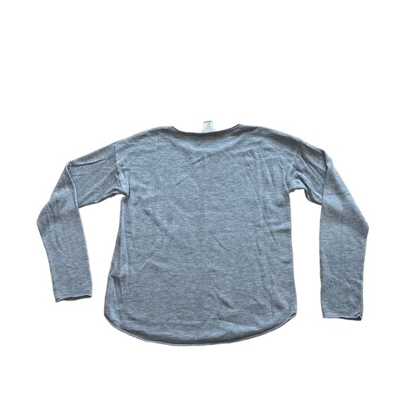 Rachel Zoe gray LOVE football lightweight pull over crew neck sweater size small - Picture 3 of 7